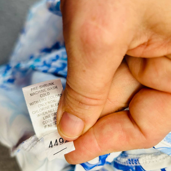 Blue and White Sleeveless Dress - Picture 7 of 12